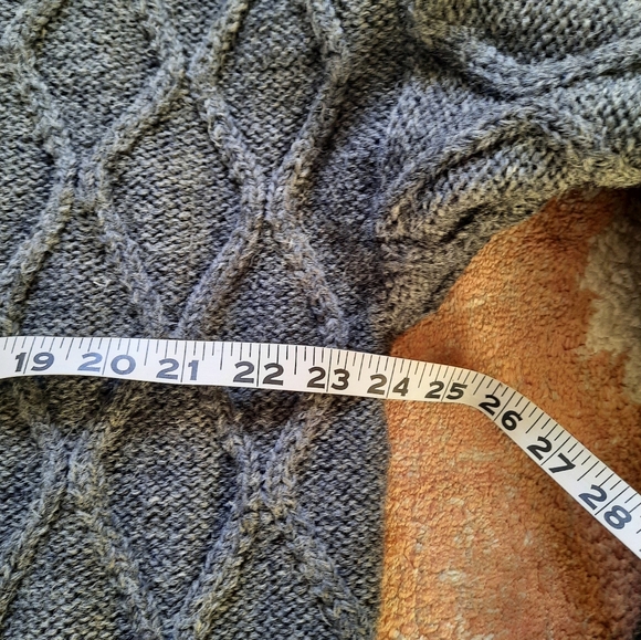 Vintage gray chunky wool half zip sweater - Picture 9 of 13